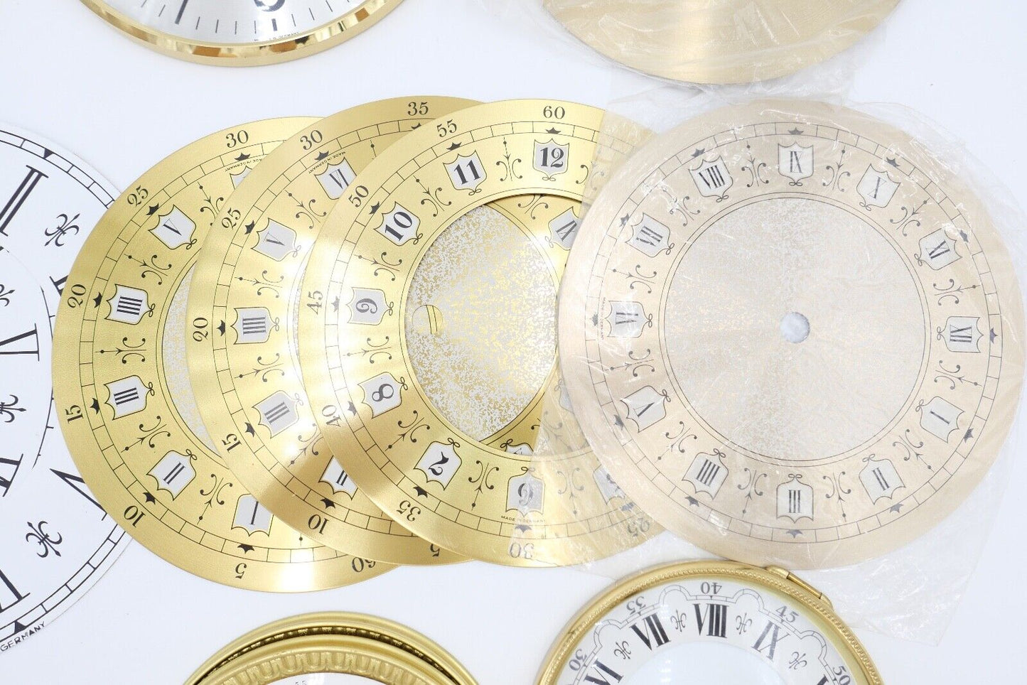 NEU Posten Uhrmacherauflösung Zifferblatt Ersatzteile Aluminium Messing Kaminuhr - Antikhandel-Stuttgart