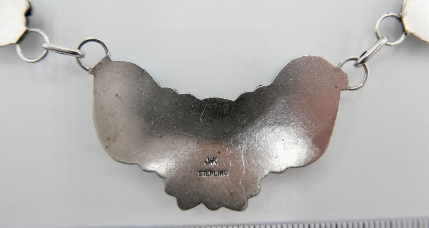 1970er Jahre Kette / Collier JWK John W. Kessler 925 Sterling Silber mit Türkis - Antikhandel-Stuttgart