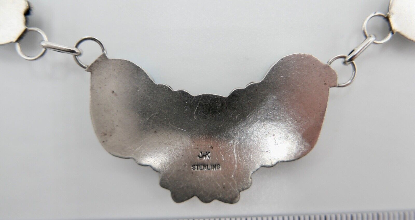 1970er Jahre Kette / Collier JWK John W. Kessler 925 Sterling Silber mit Türkis - Antikhandel-Stuttgart