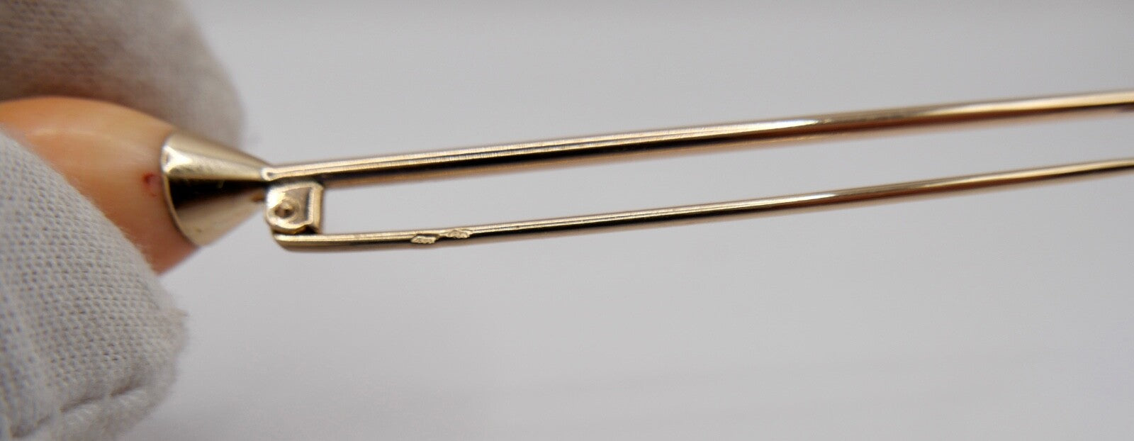 seltene große antike Rotgold Anstecknadel mit Koralle 585 Österreich