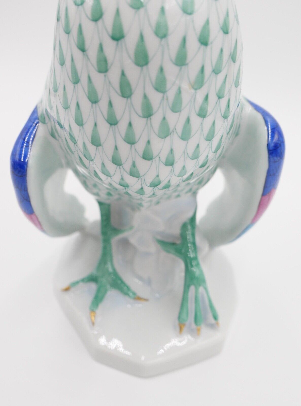 Herend Ungarn Figur Bunter Hahn 23 cm Modell Nr. 5014 Grün NEUwertig - Antikhandel-Stuttgart