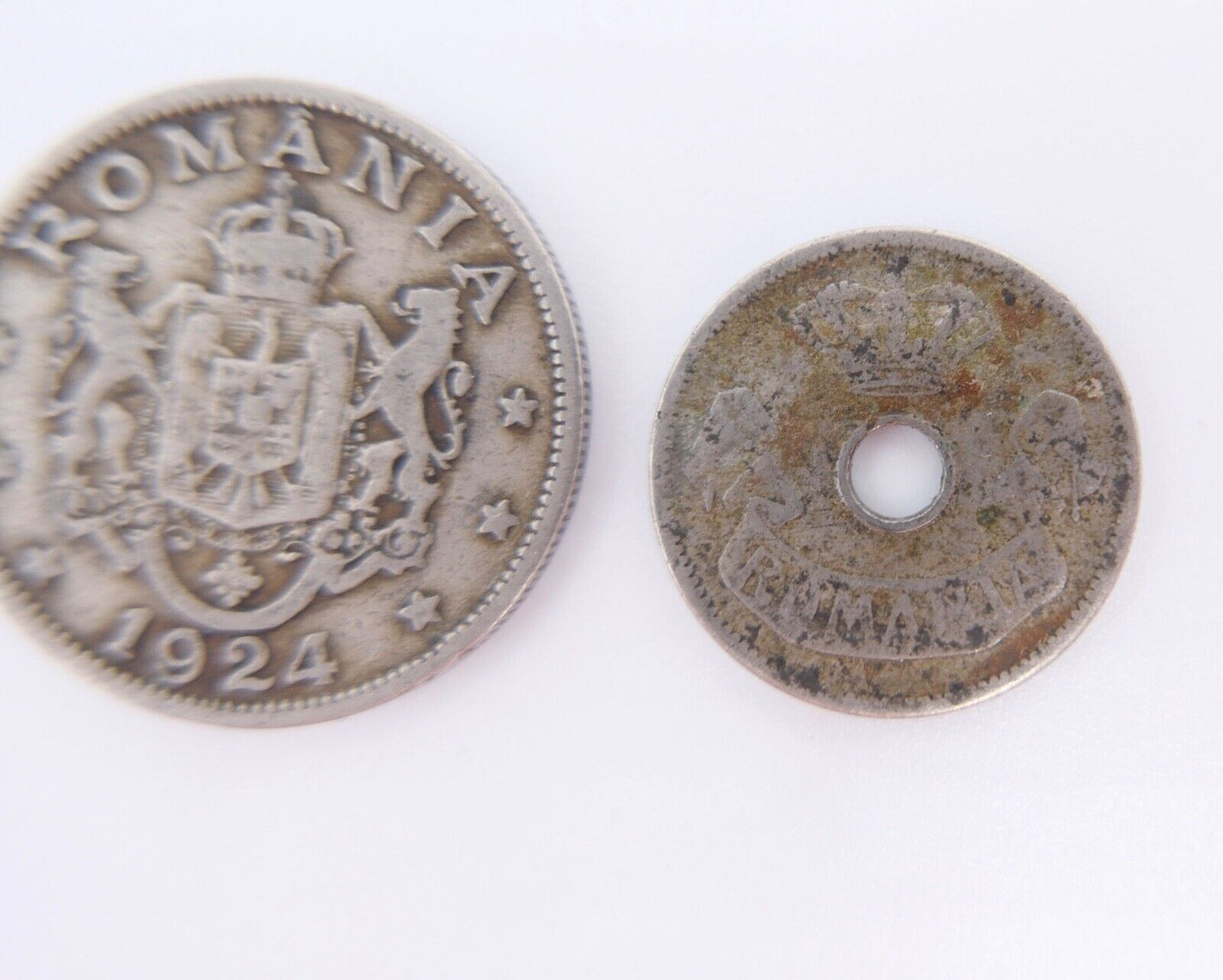 Konvolut LOT Rumänien 5 Bani 1905 und 2 Lei 1924 - Antikhandel-Stuttgart