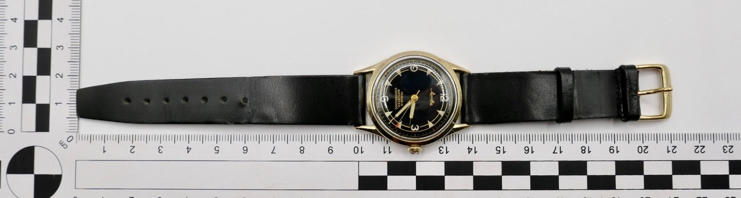 MAUTHE  1950er Jahre Contrachoc VW 100000 KM Herrenuhr Handaufzug Cal. 610