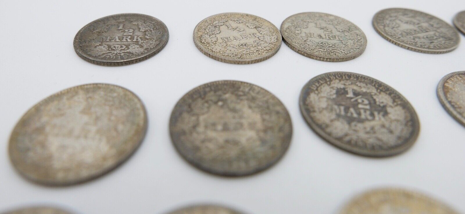 39x 1/2 Mark Jäger 16 / J.16 Silber 1905-1919 ss-stg sehr schön - Stempelglanz - Antikhandel-Stuttgart