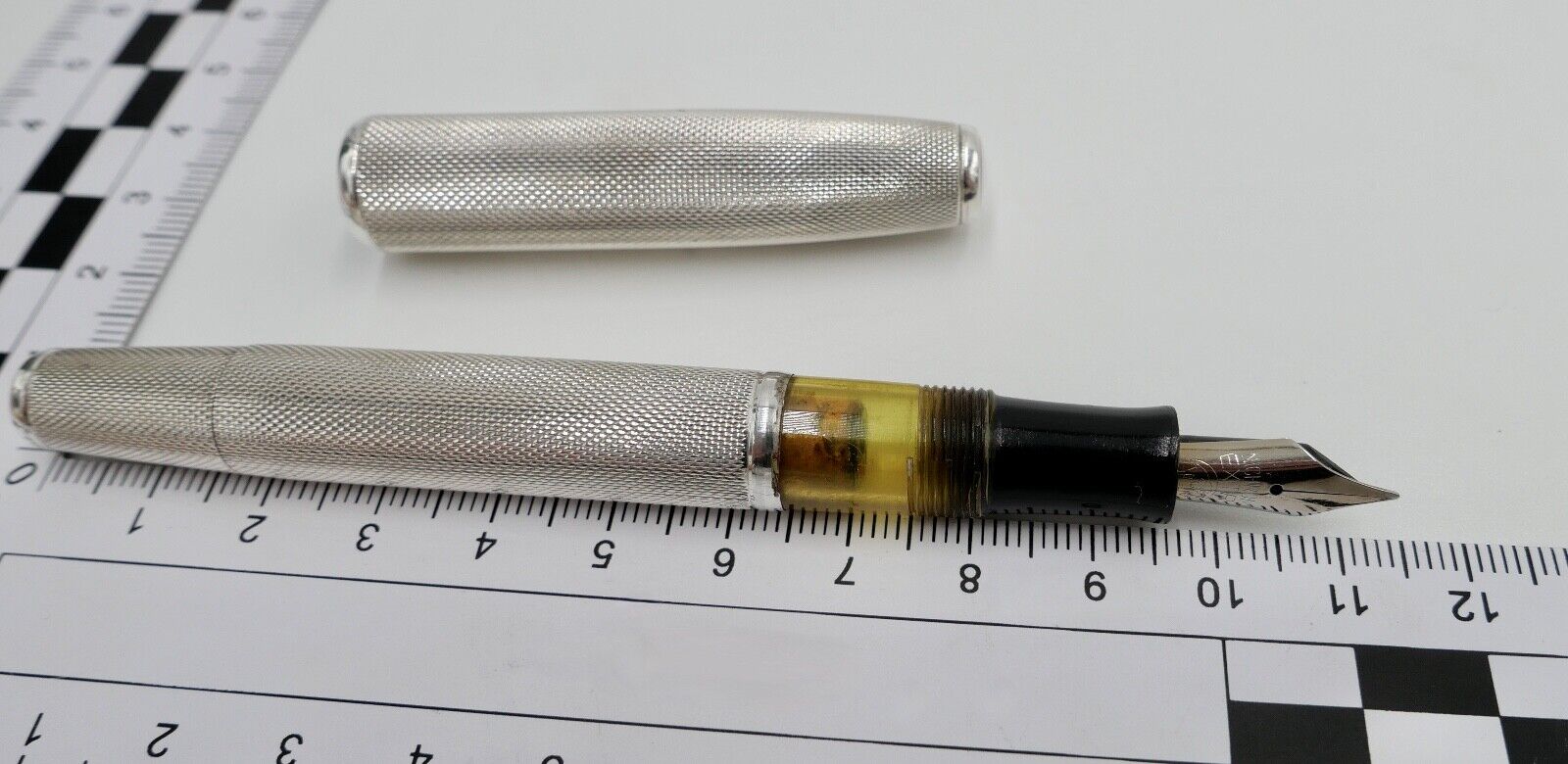 alter / antiker FÜLLER FÜLLFEDERHALTER aus 900 Silber NICHROMA EXTRA - Antikhandel-Stuttgart