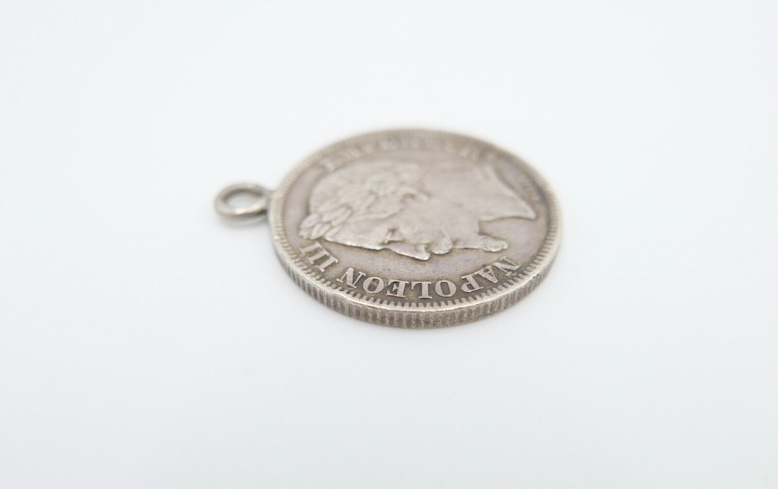 Silber Münze 2 Francs 1868 gefasst Frankreich Napoleon III ss-ss+ - Antikhandel-Stuttgart