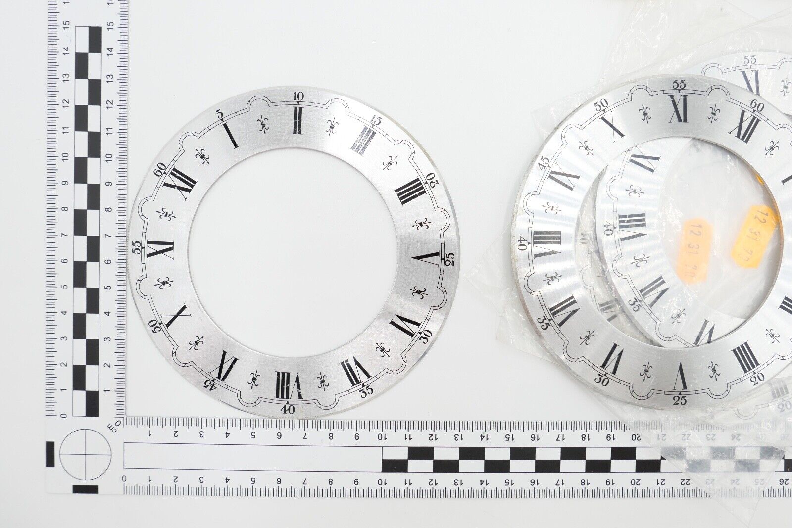 NEU Posten Uhrmacherauflösung Zifferblatt Ersatzteile Aluminium Messing Kaminuhr - Antikhandel-Stuttgart