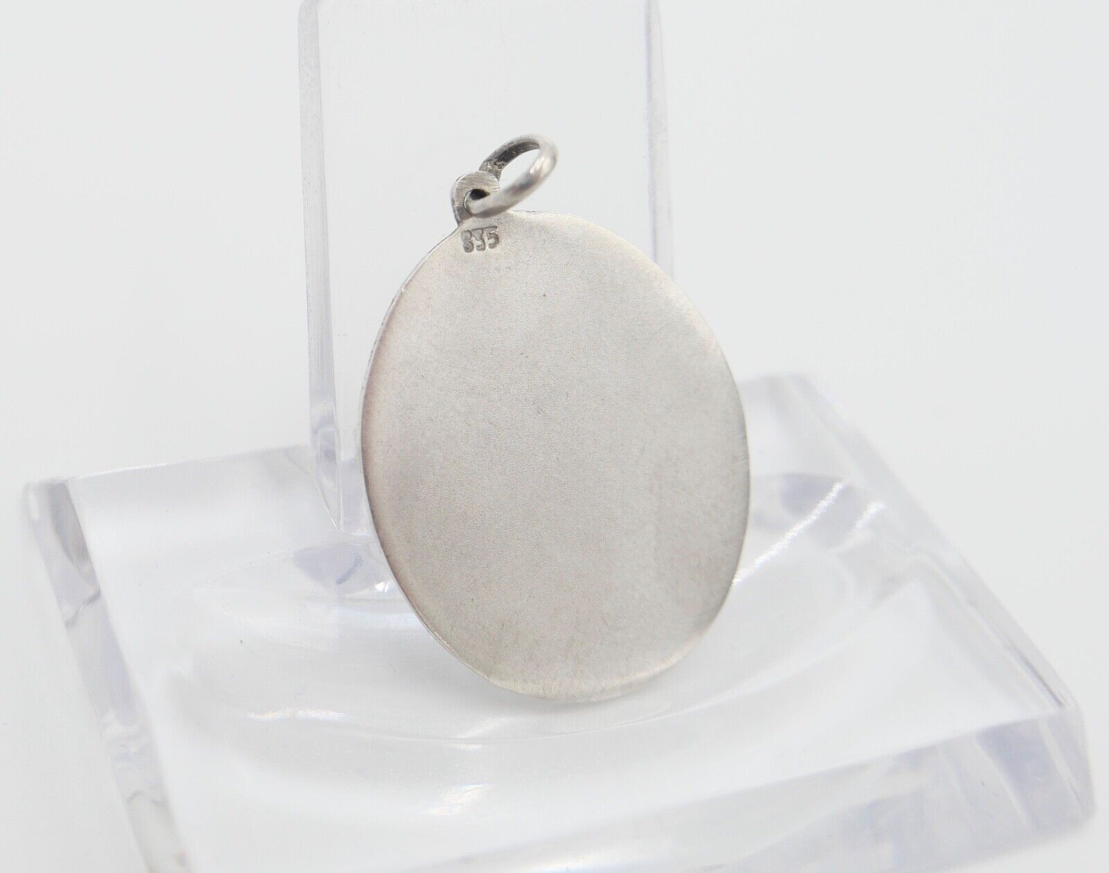 NEU 60er Jahre Medaillon Anhänger Jesus Christus 835 Silber - Antikhandel-Stuttgart