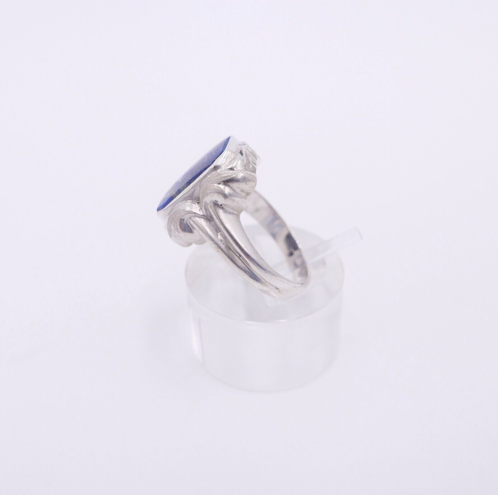Massiver JUGENDSTIL Herren Damen Ring 835 Silber Gr. 54 Lapislazuli Lapis blau - Antikhandel-Stuttgart