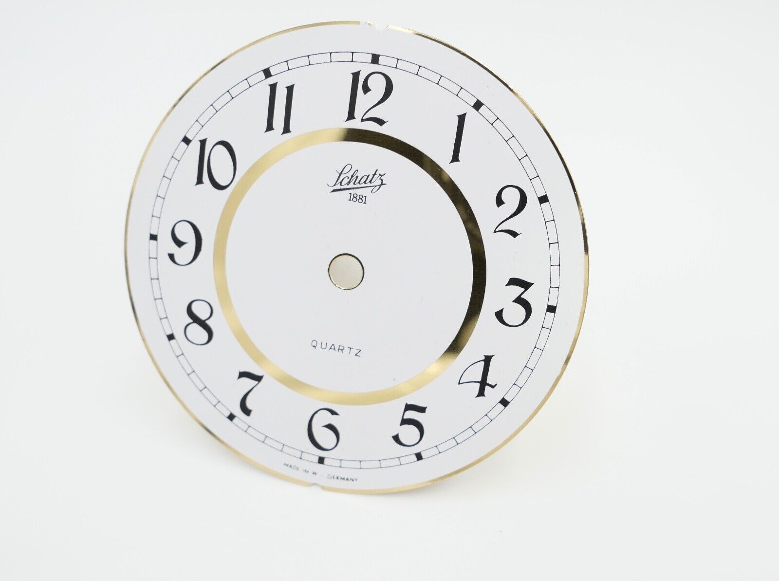 NEU aus Uhrmacherauflösung SCHATZ 1881 Quartz Zifferblatt Ersatzteile Messing - Antikhandel-Stuttgart