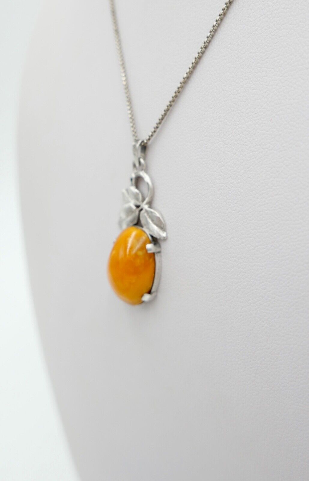 Floraler 830 Silber Bernstein butterscotch Anhänger - Antikhandel-Stuttgart