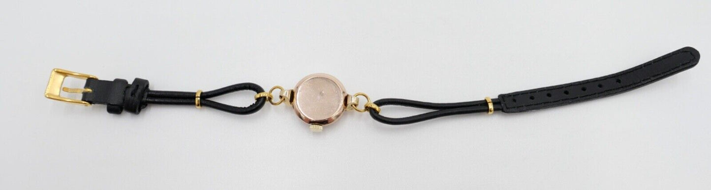 Kleine 1930er Jahre OMEGA Damen Armbanduhr 585 14K Rotgold Handaufzug Ø 18,8mm - Antikhandel-Stuttgart