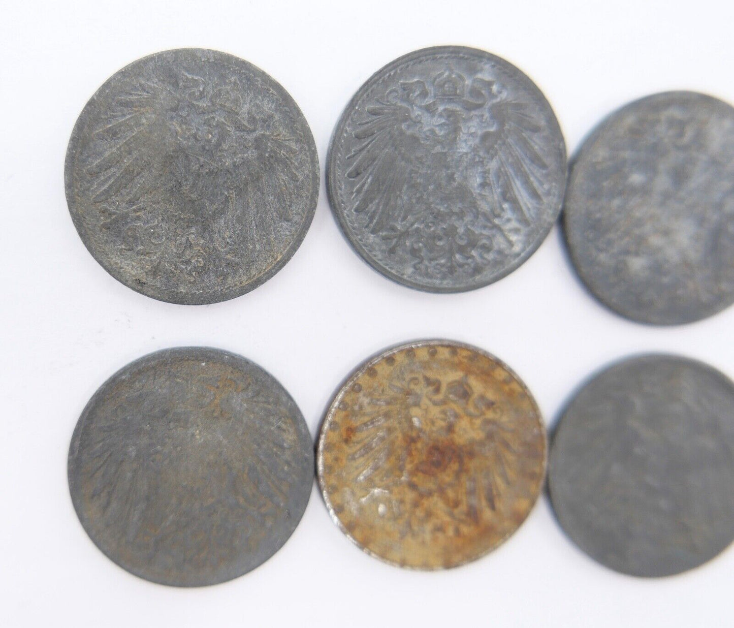 10x 10 Reichspfennig 1873 1875 1876 1888 Jäger J.299 298 s-ss - Antikhandel-Stuttgart