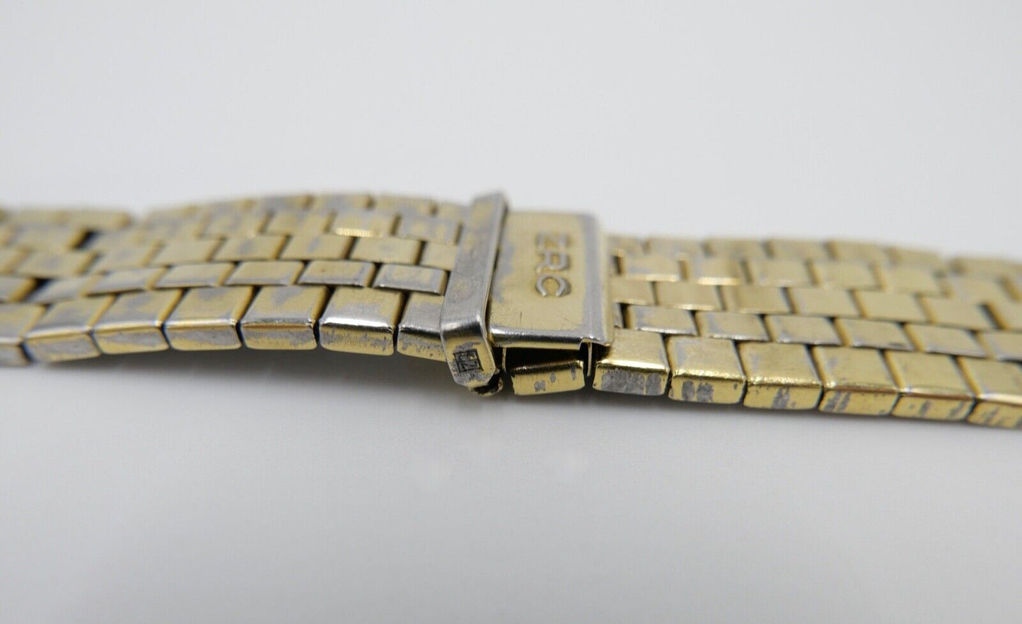 Altes ZRC Edelstahlband 17mm Uhrenband Vintage vergoldet Stretchband - Antikhandel-Stuttgart