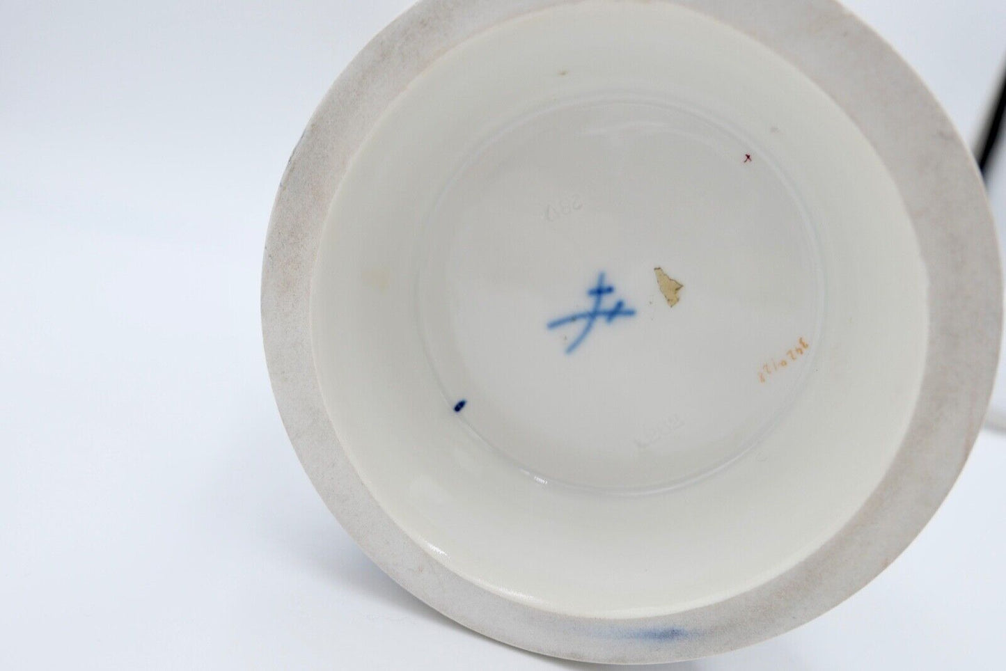 Meissen 342a / 28 große Vase 35,5cm kobaltblau mit Blumenbuket Gold - Antikhandel-Stuttgart