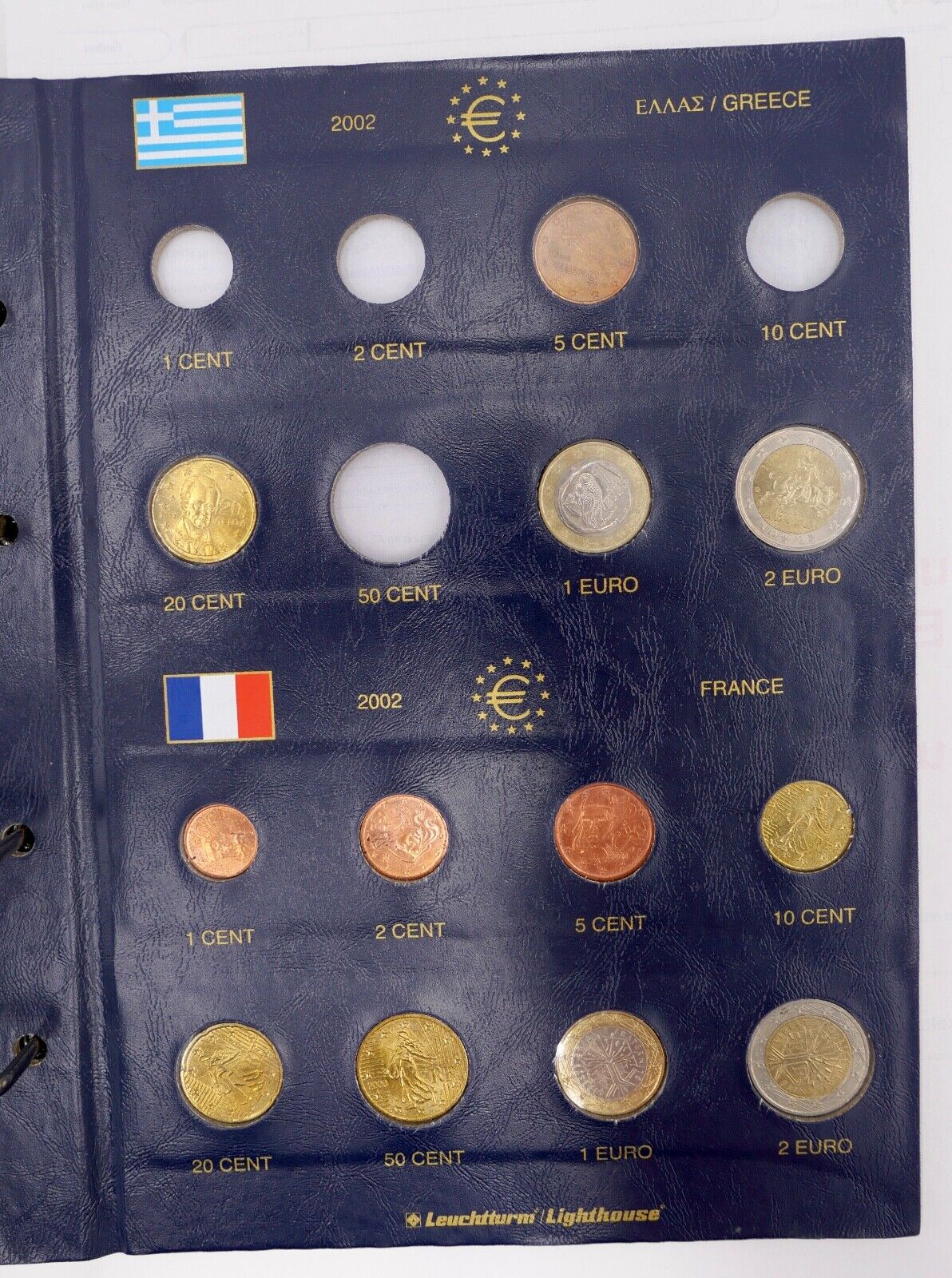 13 Länder Euro Münzen Slowenien Belgien Spanien Frankreich Griechenland 2002 - Antikhandel-Stuttgart