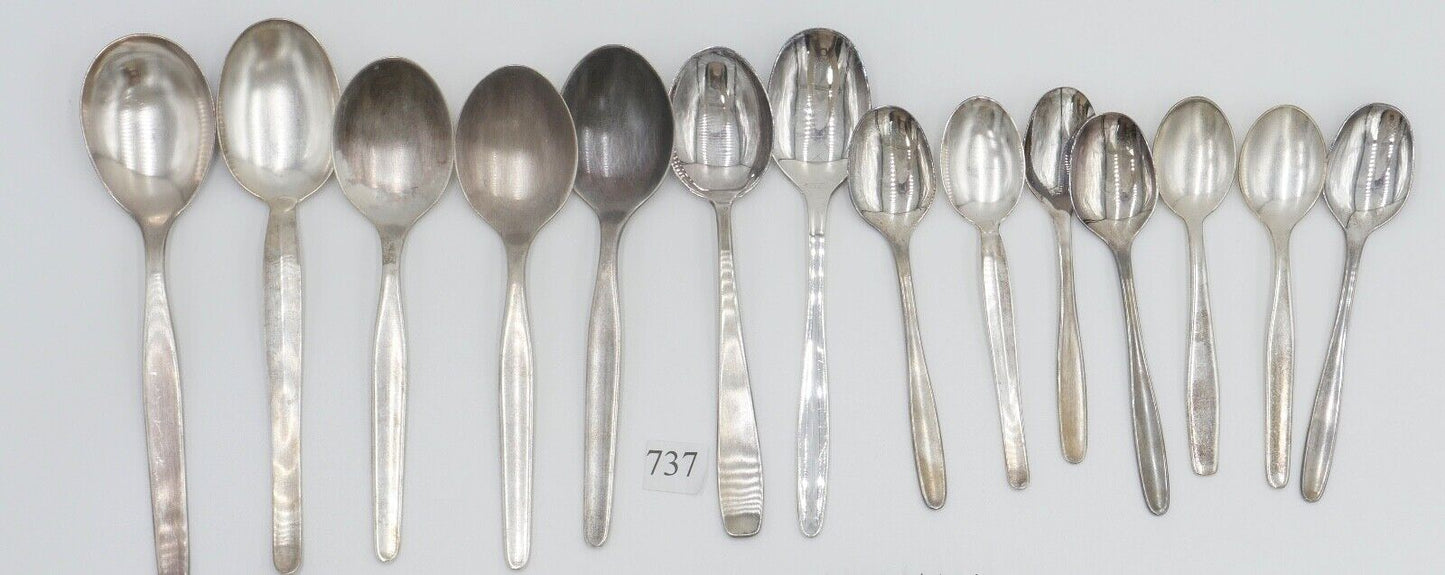 27 Teile Posten Berndorf Besteck diverse Modelle 90er Silber Löffel Gabel Messer - Antikhandel-Stuttgart