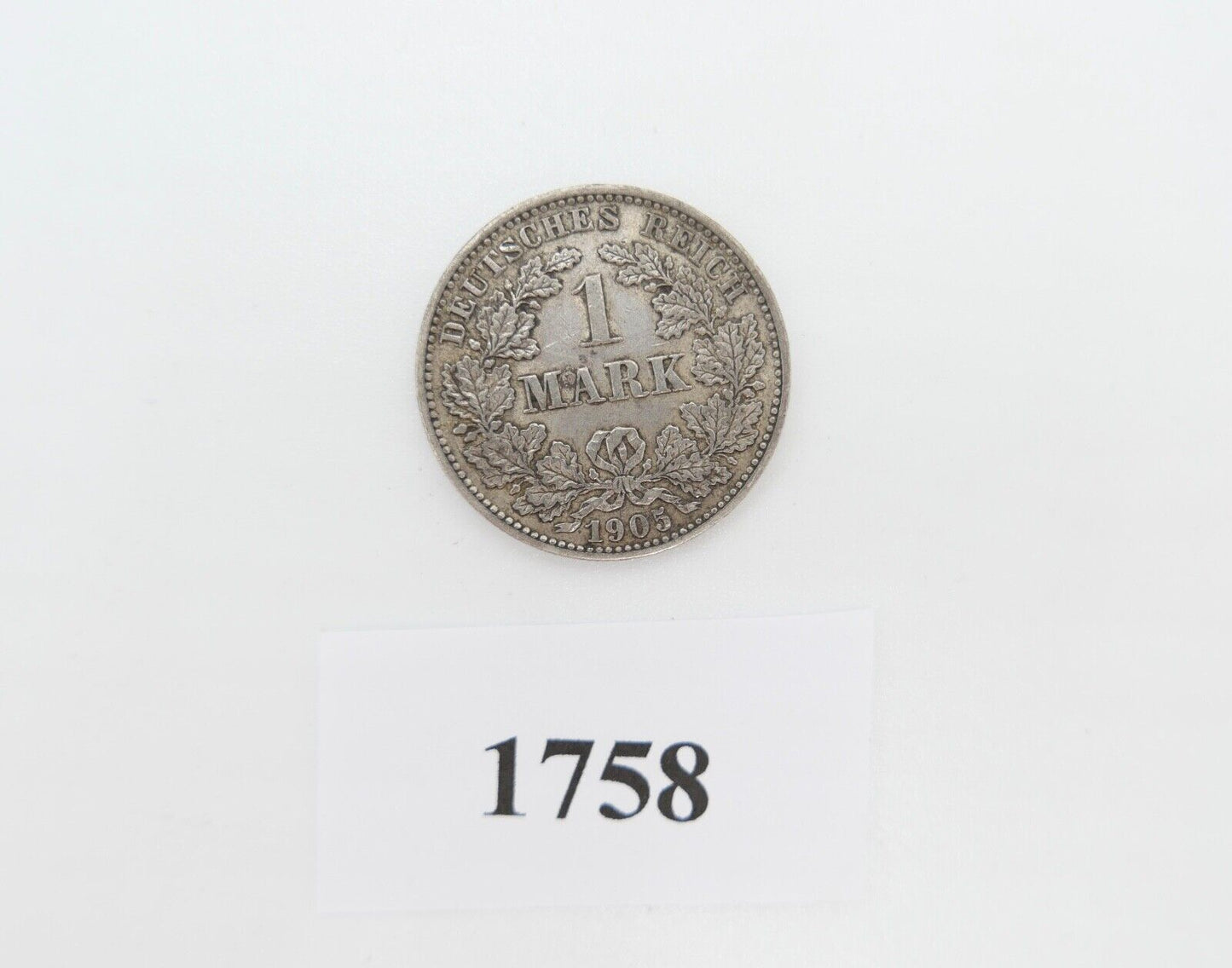 1 Mark Kaiserreich 1905 J Jäger J.17 VZ-STG Vorzüglich - Stempelglanz - Antikhandel-Stuttgart