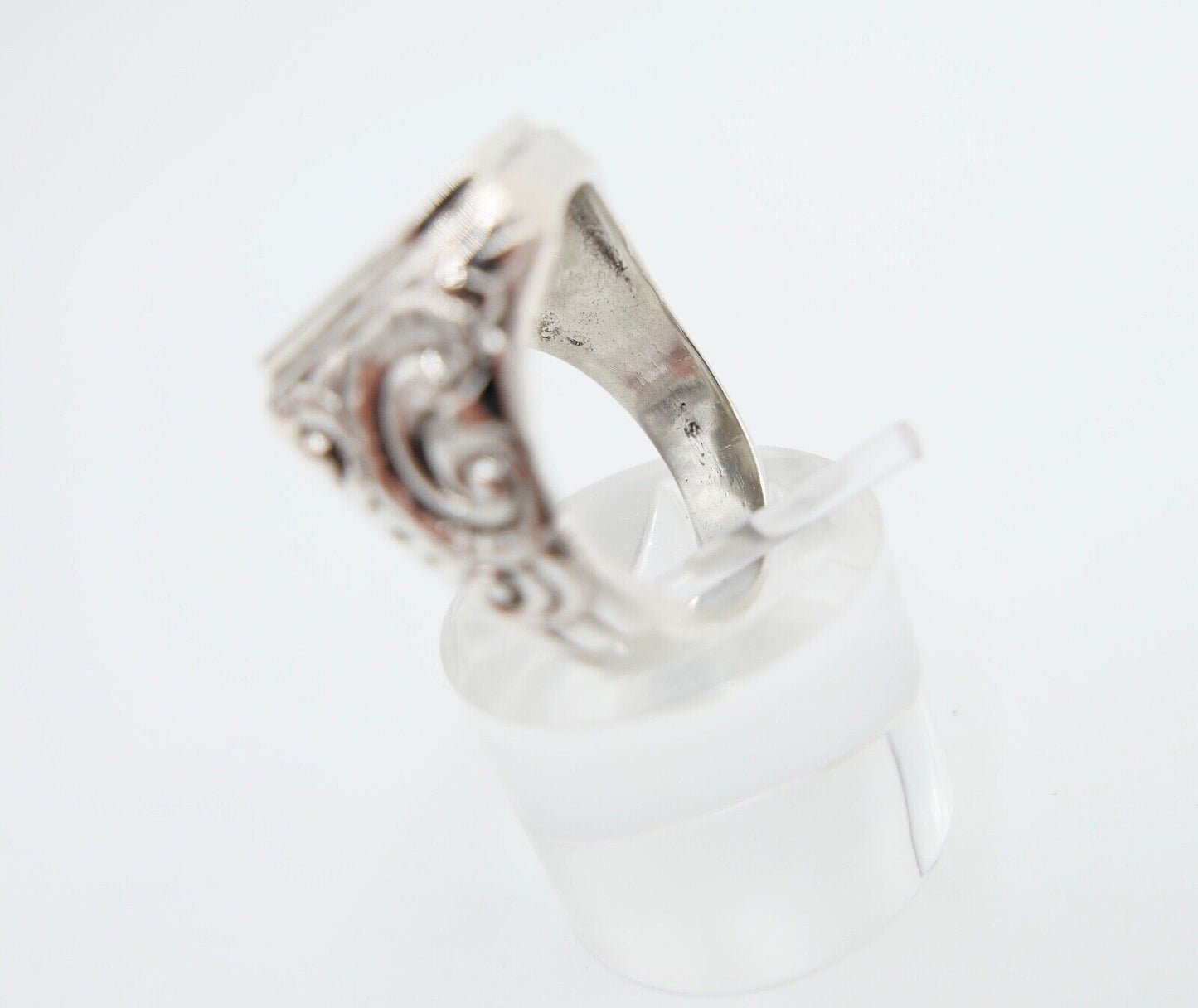 Alter JUGENDSTIL Siegelring Herrenring 835 Silber Gr. 62 ohne Siegelgravur - Antikhandel-Stuttgart