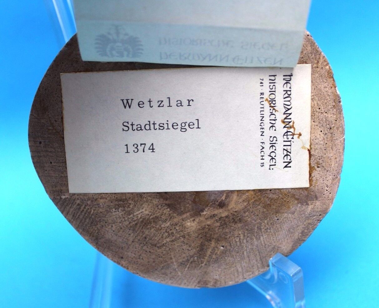 WETZLAR Stadtsiegel 1374 Historische Siegel Eitzen Historical seals - Antikhandel-Stuttgart