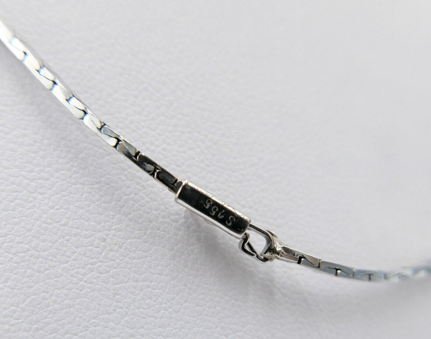 Collier Kette 42,5 cm Weißgold 585 14K Italien Gold Diamanten 0,48 Ct VS Saphire - Antikhandel-Stuttgart