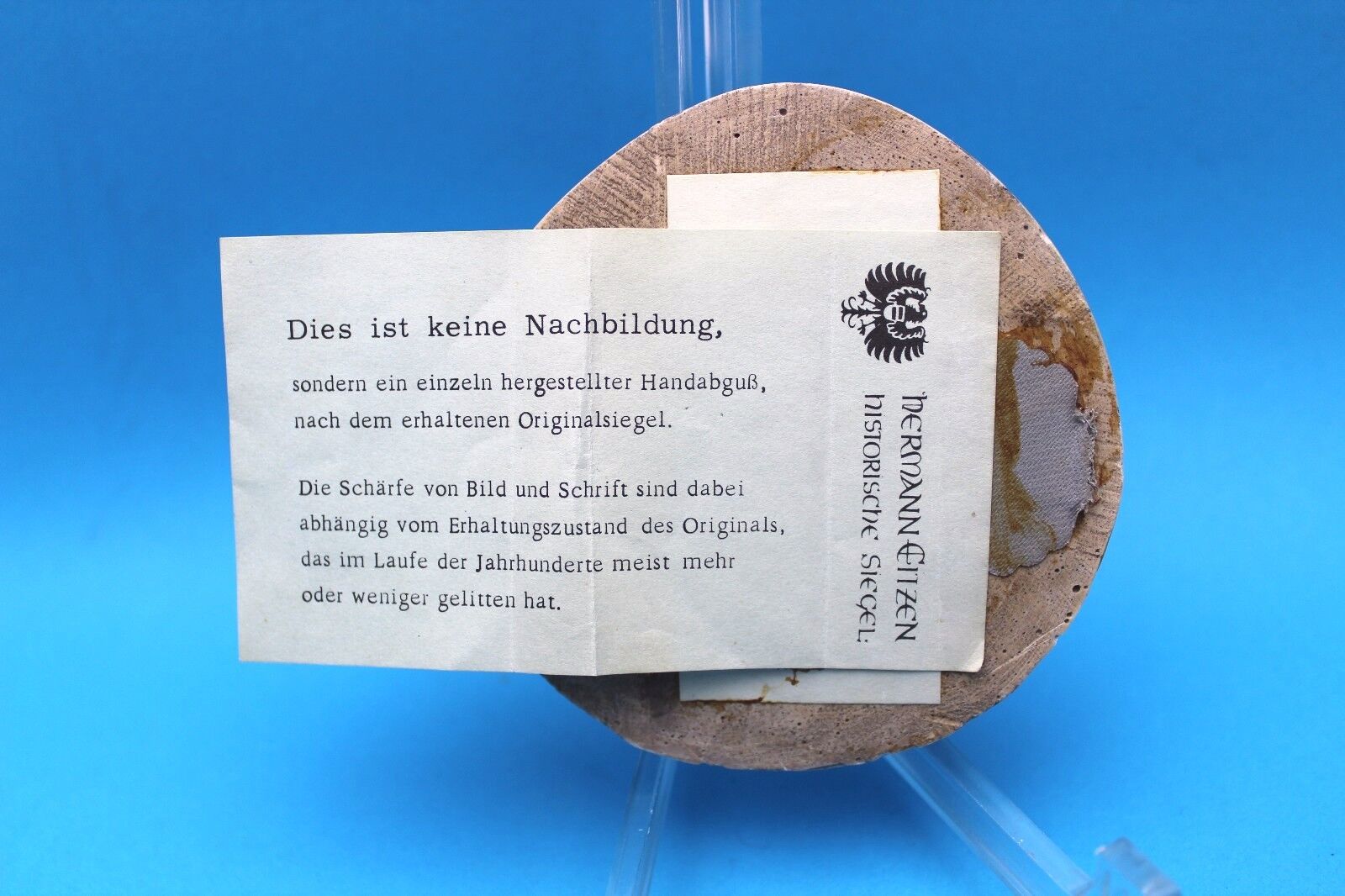 WETZLAR Stadtsiegel 1374 Historische Siegel Eitzen Historical seals - Antikhandel-Stuttgart