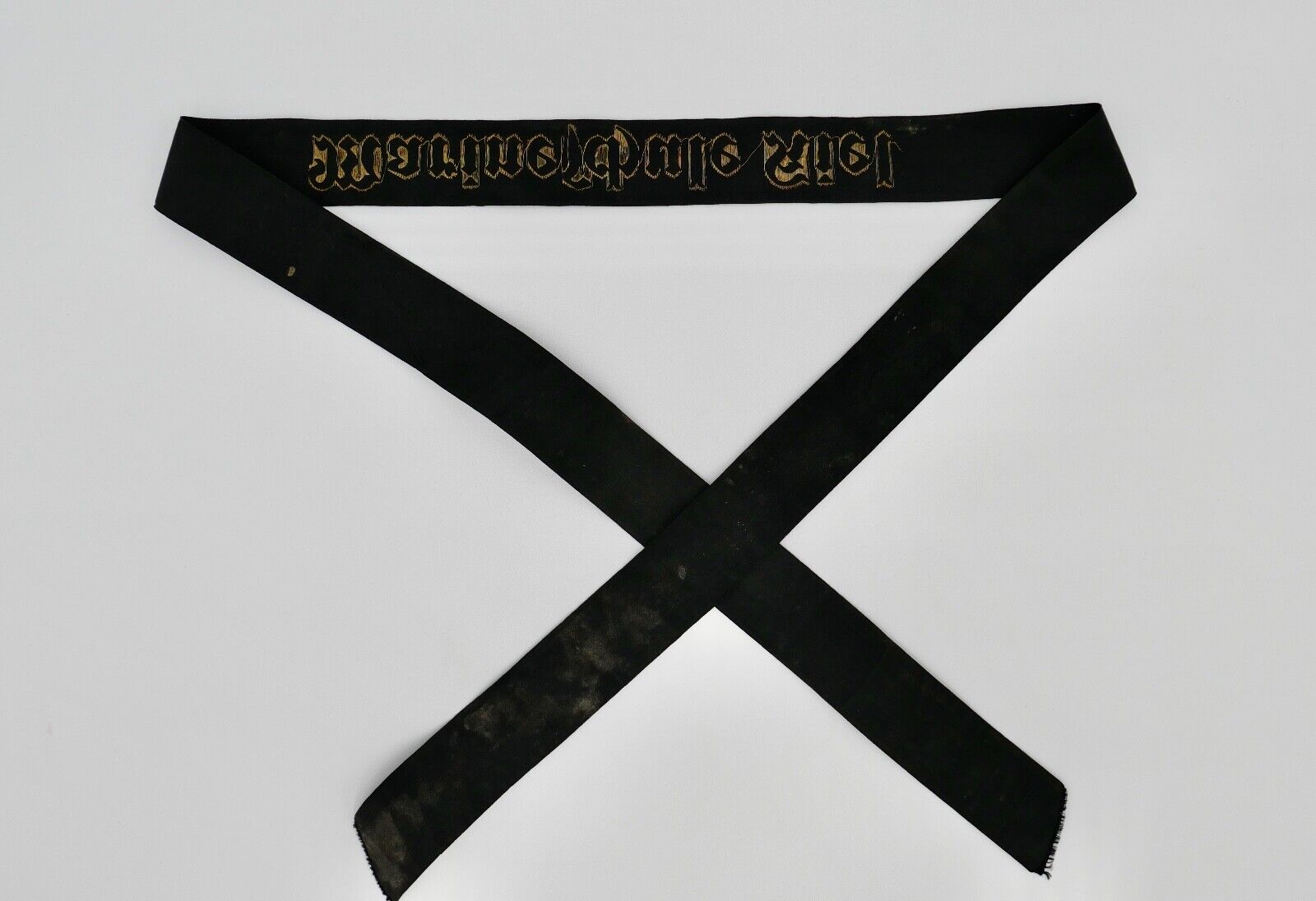 Mützenband " MARINESCHULE KIEL " Kriegsmarine WK WW Cap Tally Original - Antikhandel-Stuttgart