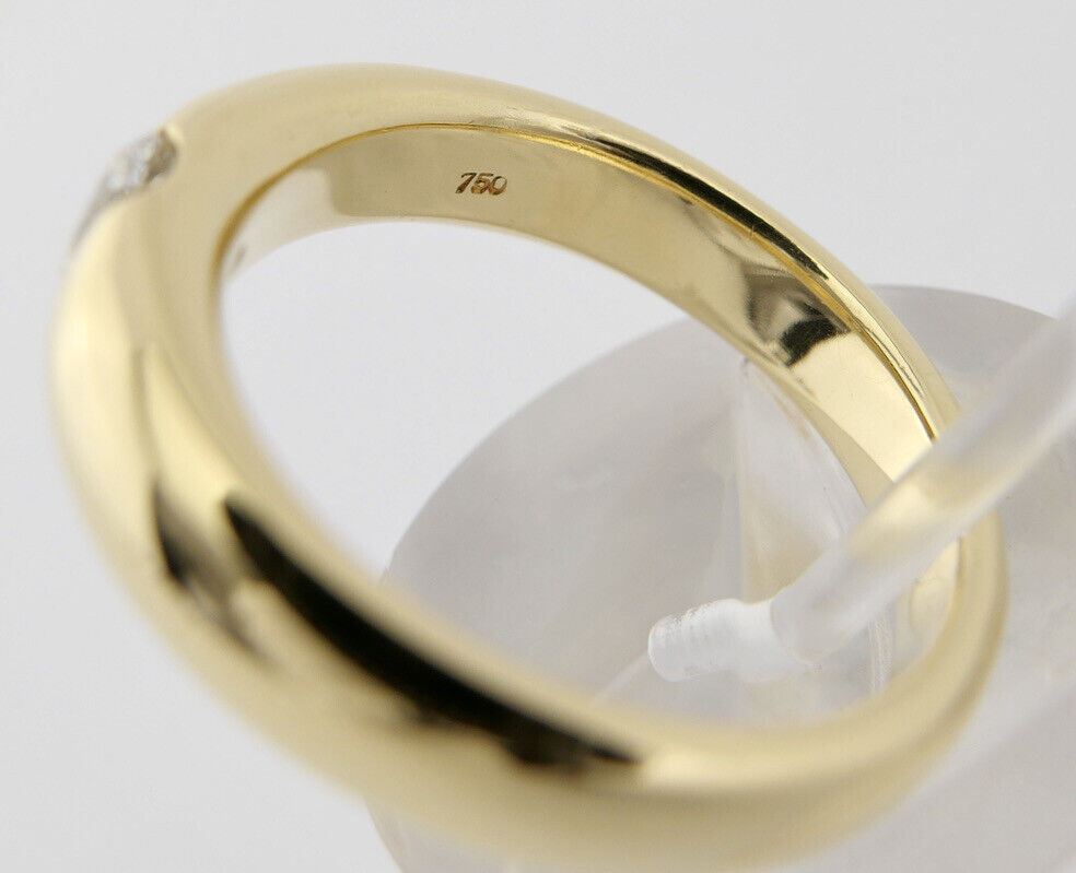 Massiver Solitär Gelbgold Damen Brillant Ring 0,46 Ct 750 18K Gr.59 SI - E - Antikhandel-Stuttgart