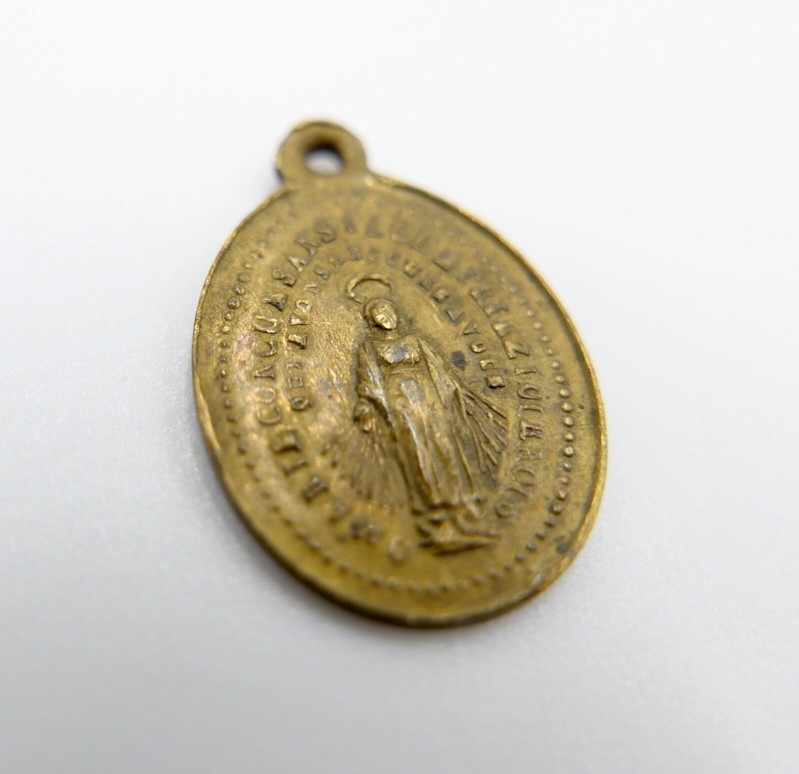 seltene alte antike Wallfahrtsmedaille religiöser christlicher Anhänger - Antikhandel-Stuttgart