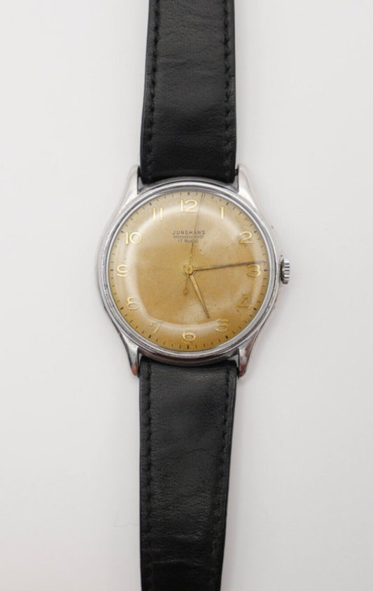 Junghans Cal. J80 Herren Armbanduhr 1950er Jahre Ref. 680.72 - Antikhandel-Stuttgart