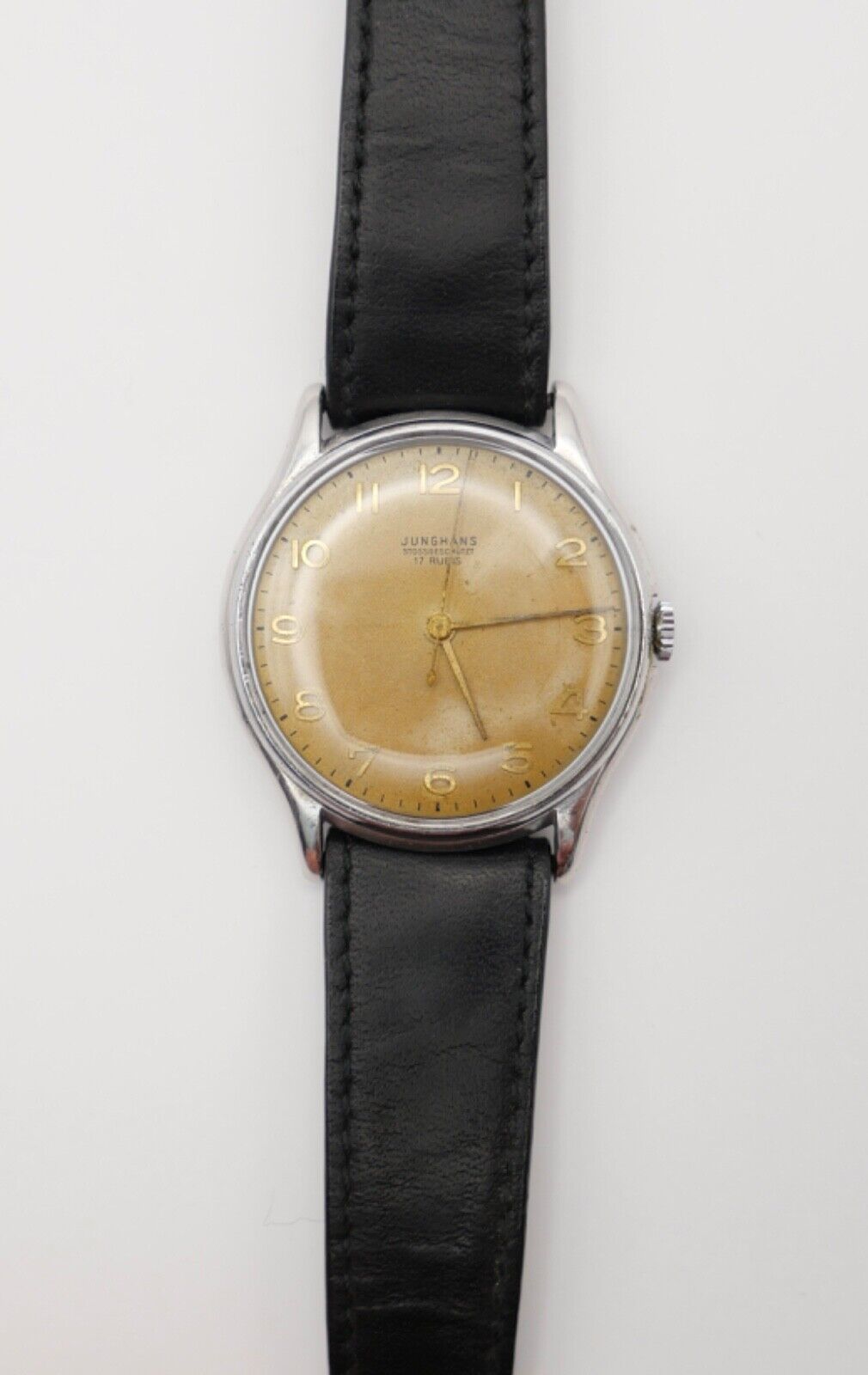 Junghans Cal. J80 Herren Armbanduhr 1950er Jahre Ref. 680.72 - Antikhandel-Stuttgart