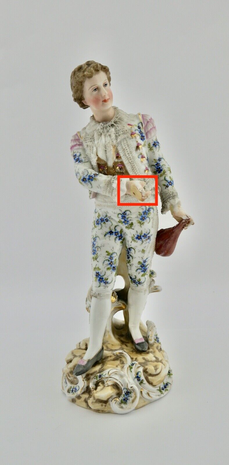 Volkstedt Richard Eckert & co Porzellan Figur 1894 - 1900 galanter Jüngling - Antikhandel-Stuttgart