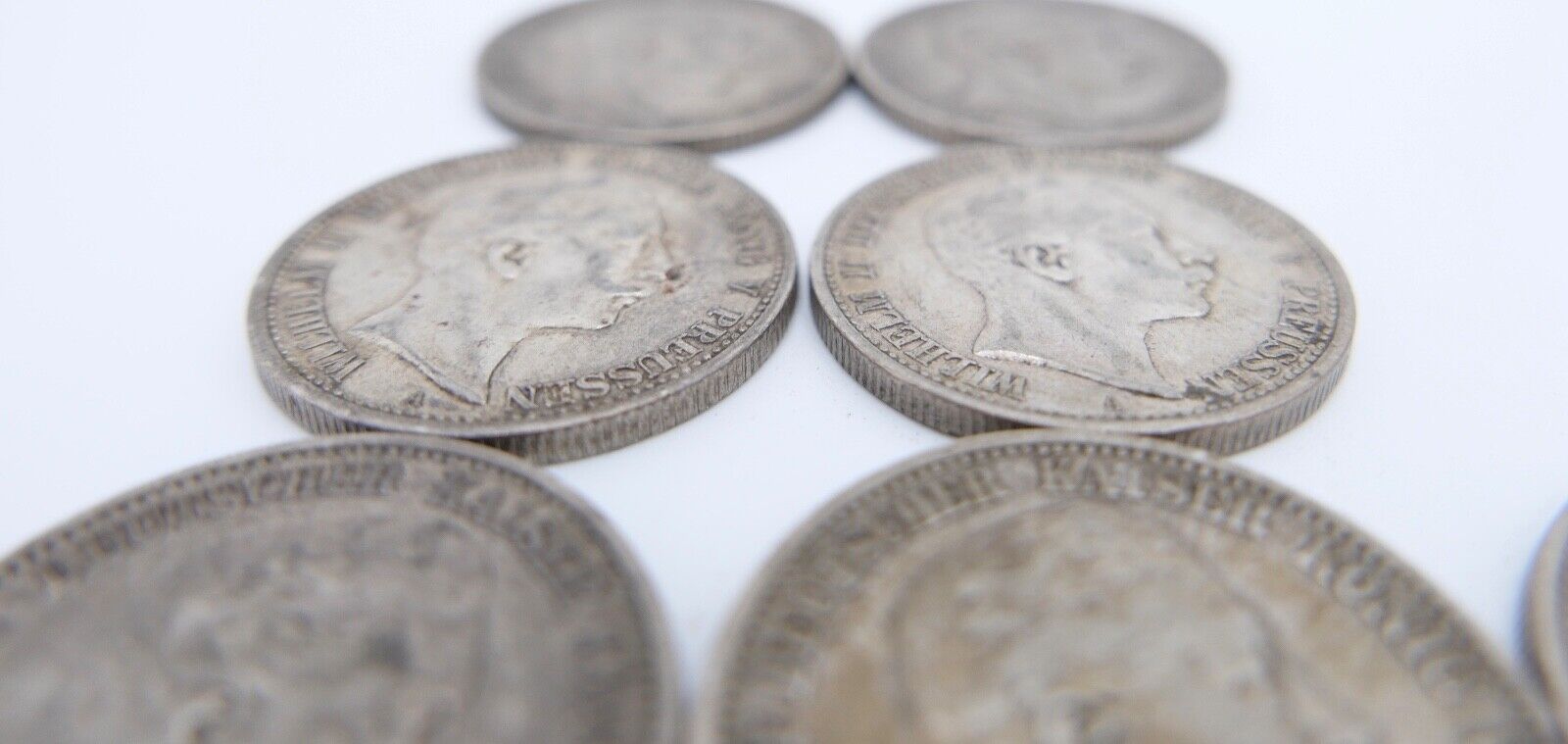 7x 2 Mark Wilhelm II Kaiser & König von Preußen Jäger J.102 - Antikhandel-Stuttgart