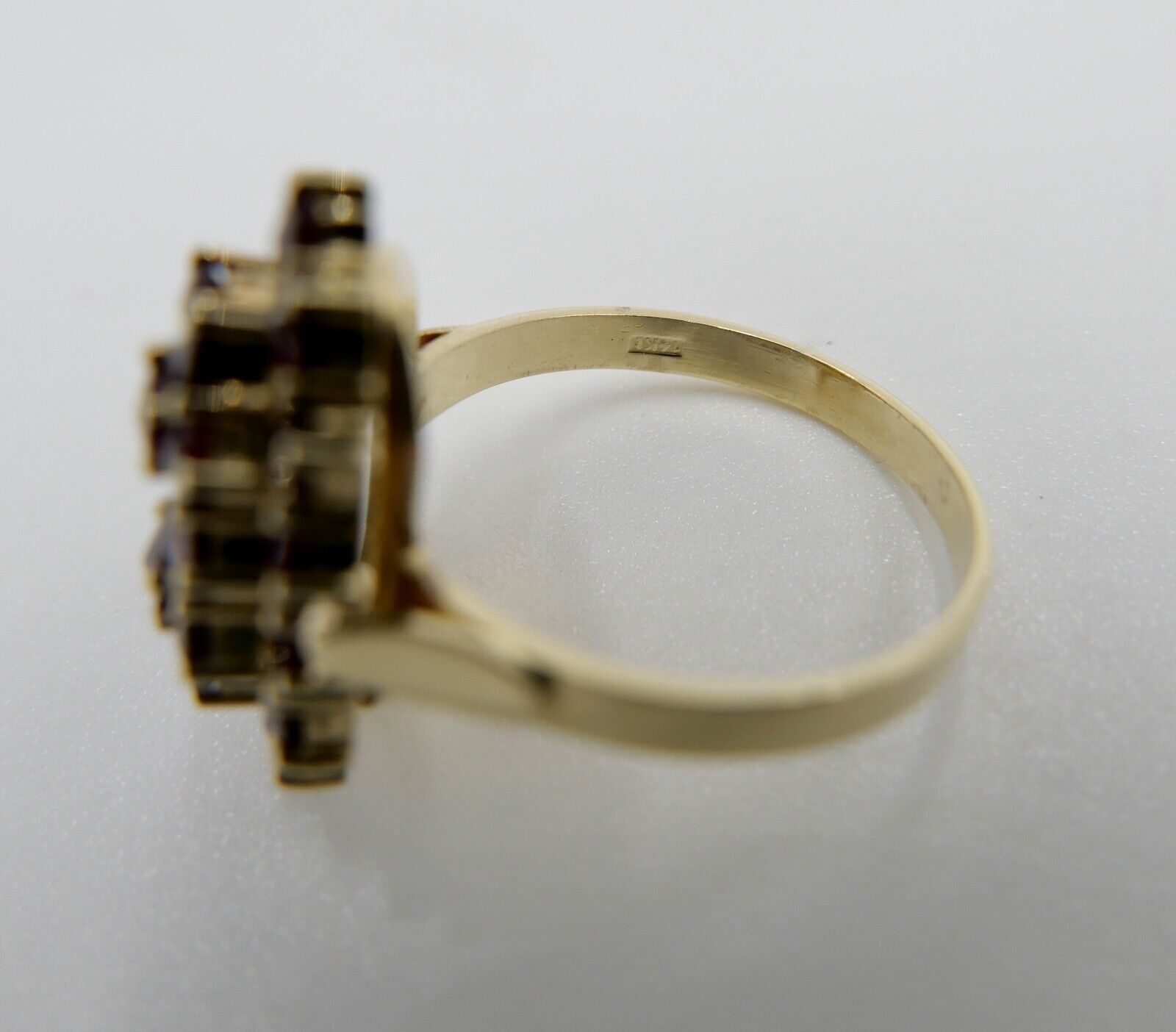 1980er Jahre Ring Böhmen Grant Gold 585 14K - Antikhandel-Stuttgart