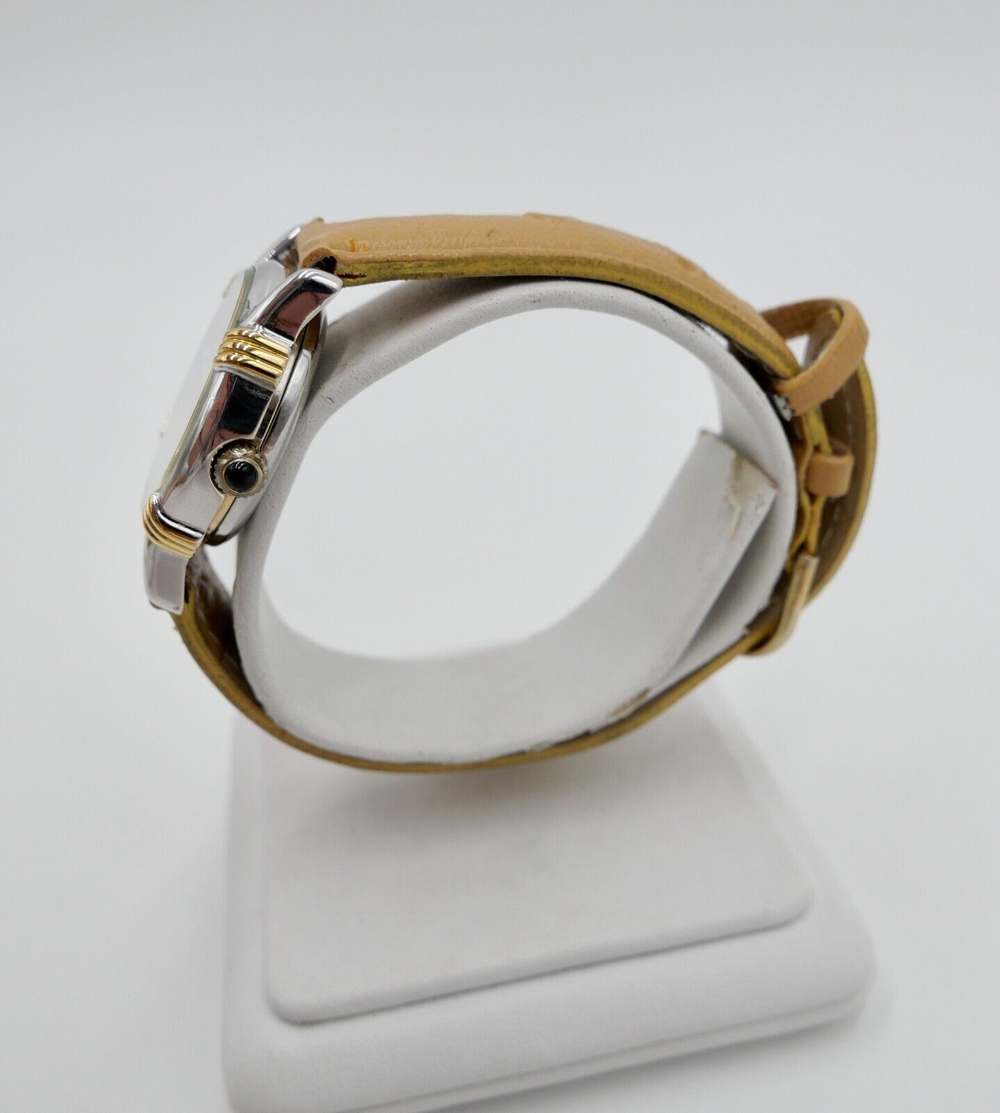 Bicolor ZentRa deZ Damenuhr mit Zirkonia im Zifferblatt NEUwertig 1980er Jahre - Antikhandel-Stuttgart