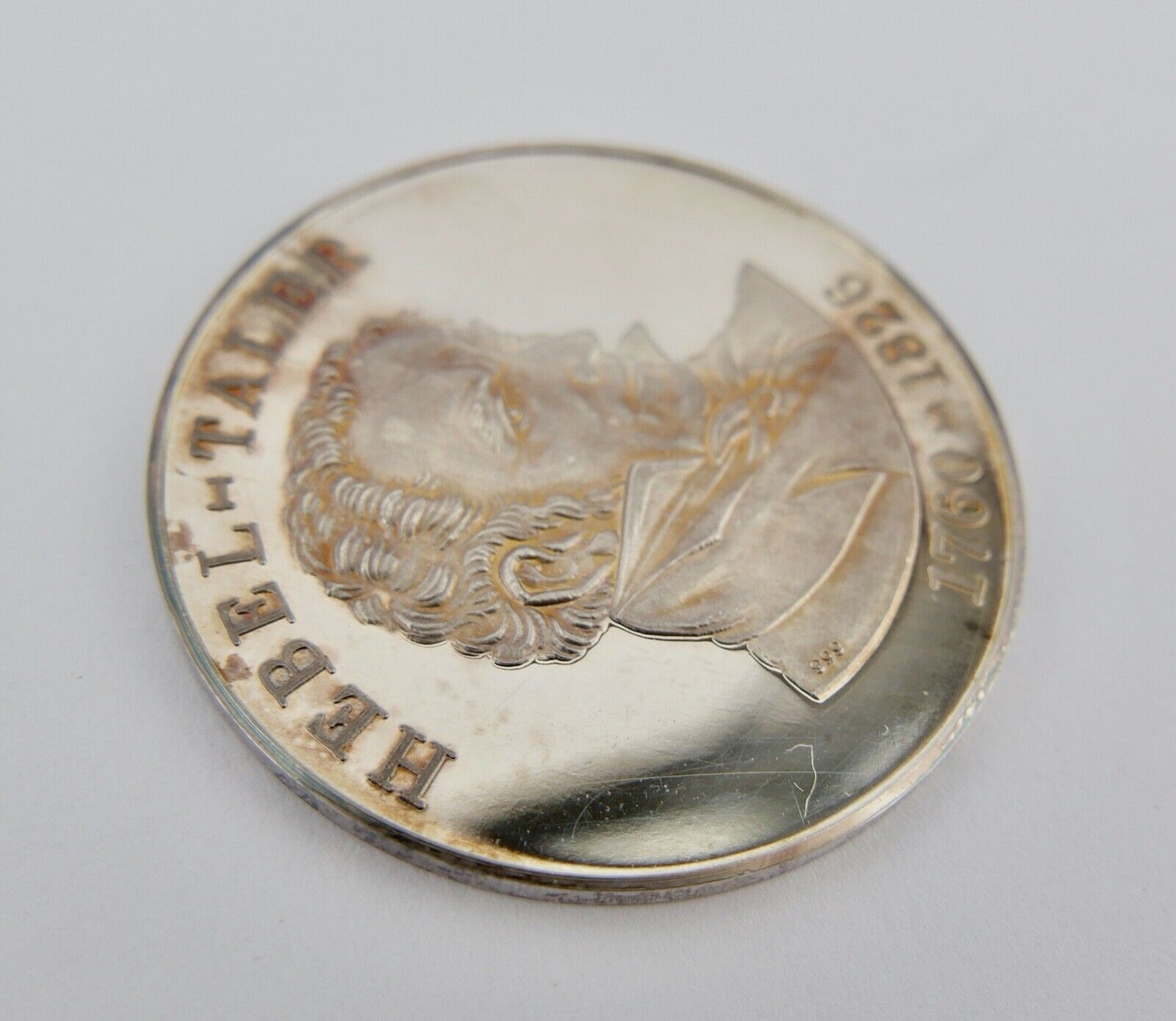 Medaille 1985 Hebel Taler 225. Geburtstag 1760-1826 Johann Peter Hebel 999er PP - Antikhandel-Stuttgart