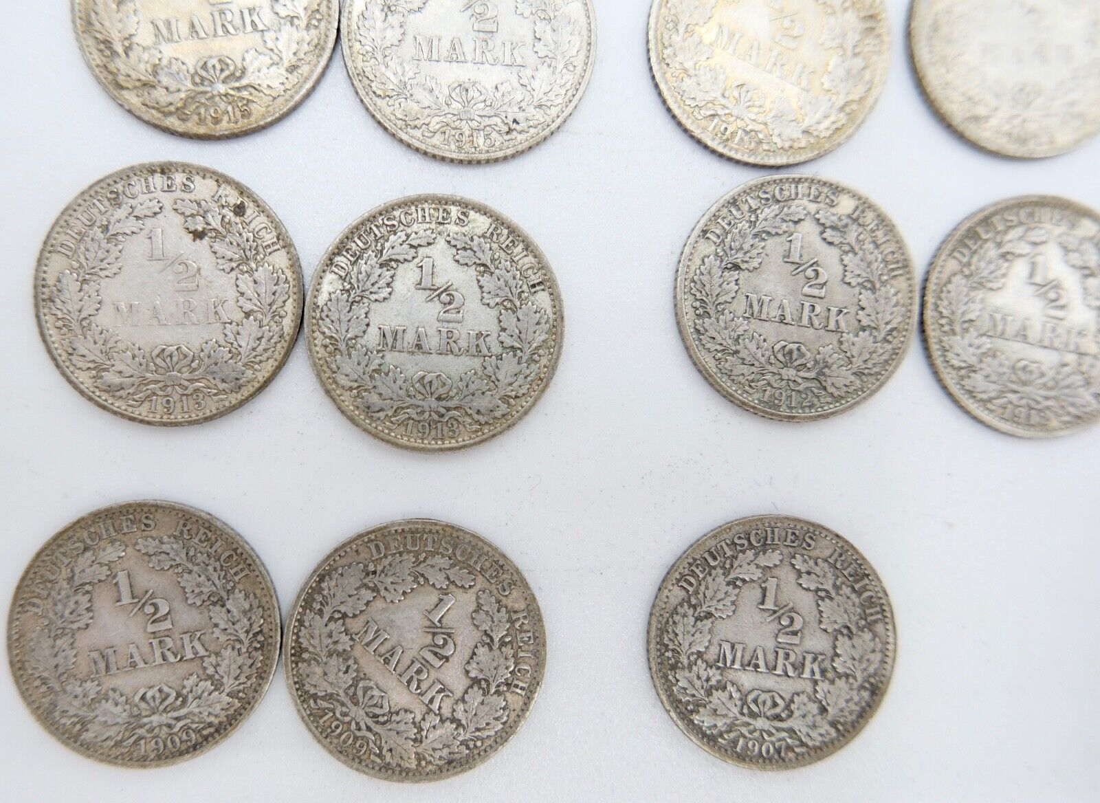 39x 1/2 Mark Jäger 16 / J.16 Silber 1905-1919 ss-stg sehr schön - Stempelglanz - Antikhandel-Stuttgart