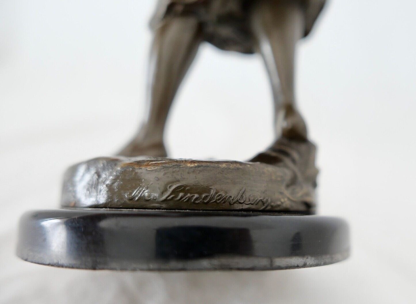 Jugendstil Bronze Figur Skulptur " M. Max Lindenberg " 25 cm um 1900 - Antikhandel-Stuttgart