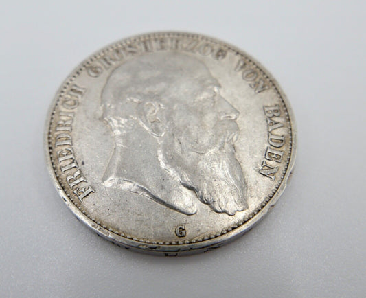 5 Mark Silbermünze Friedrich I. 1902 G Jäger J. 33 Baden 1852-1907 - Antikhandel-Stuttgart