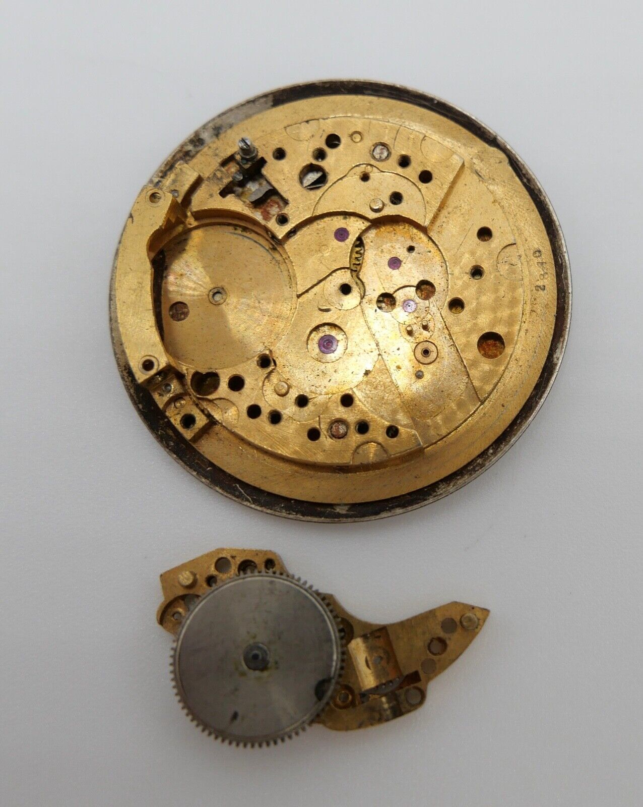 ERSATZTEIL EBEL Uhrwerk Platine Ziffernblatt Automatic defekt 1950-1960er Jahre - Antikhandel-Stuttgart