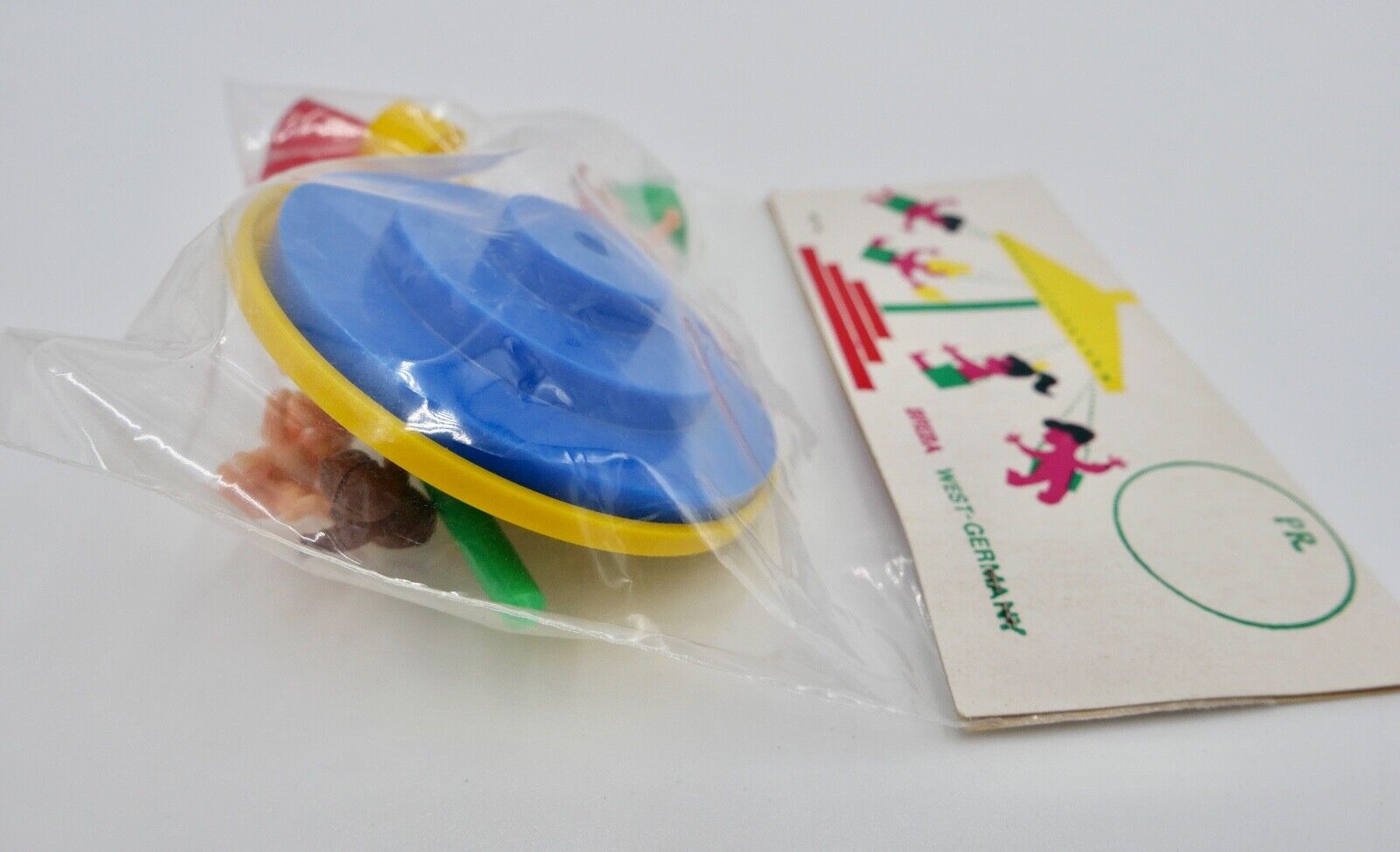 Altes Kettenkarussell old toy Ø: 6,5cm BREBA WEST GERMANY NEU 50/60er OVP - Antikhandel-Stuttgart