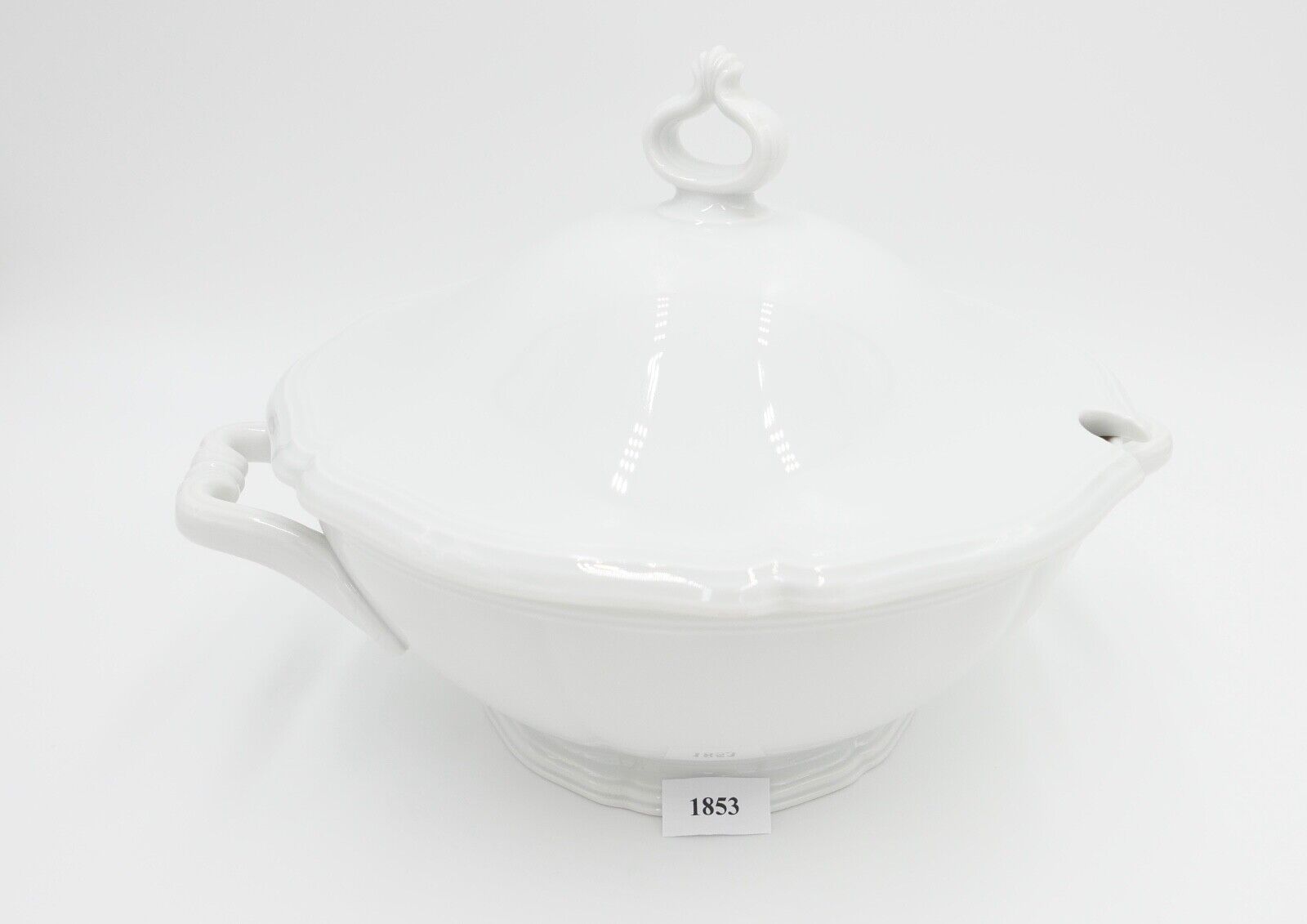 Porzellan Suppenterrine Rosenthal Chippendale Weiß - Antikhandel-Stuttgart