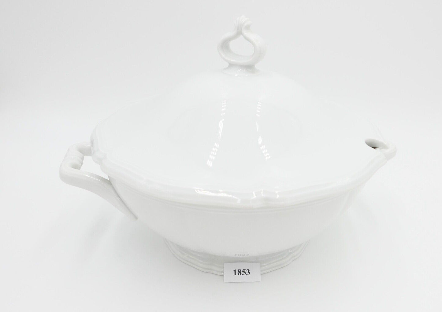 Porzellan Suppenterrine Rosenthal Chippendale Weiß - Antikhandel-Stuttgart