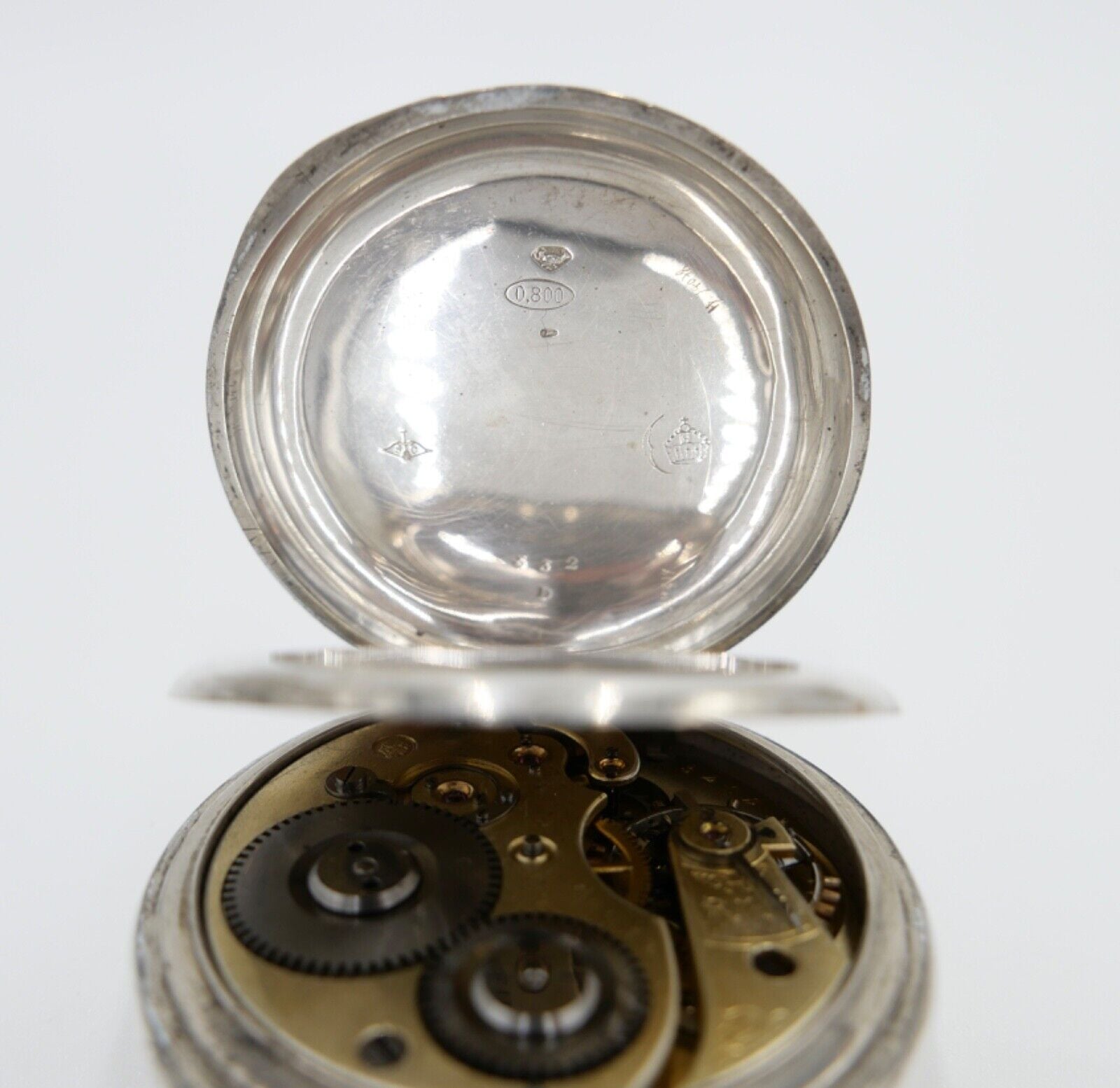 1888 IWC Open Face Kaliber 49 Taschenuhr 800 Silber Ø 50mm - Antikhandel-Stuttgart