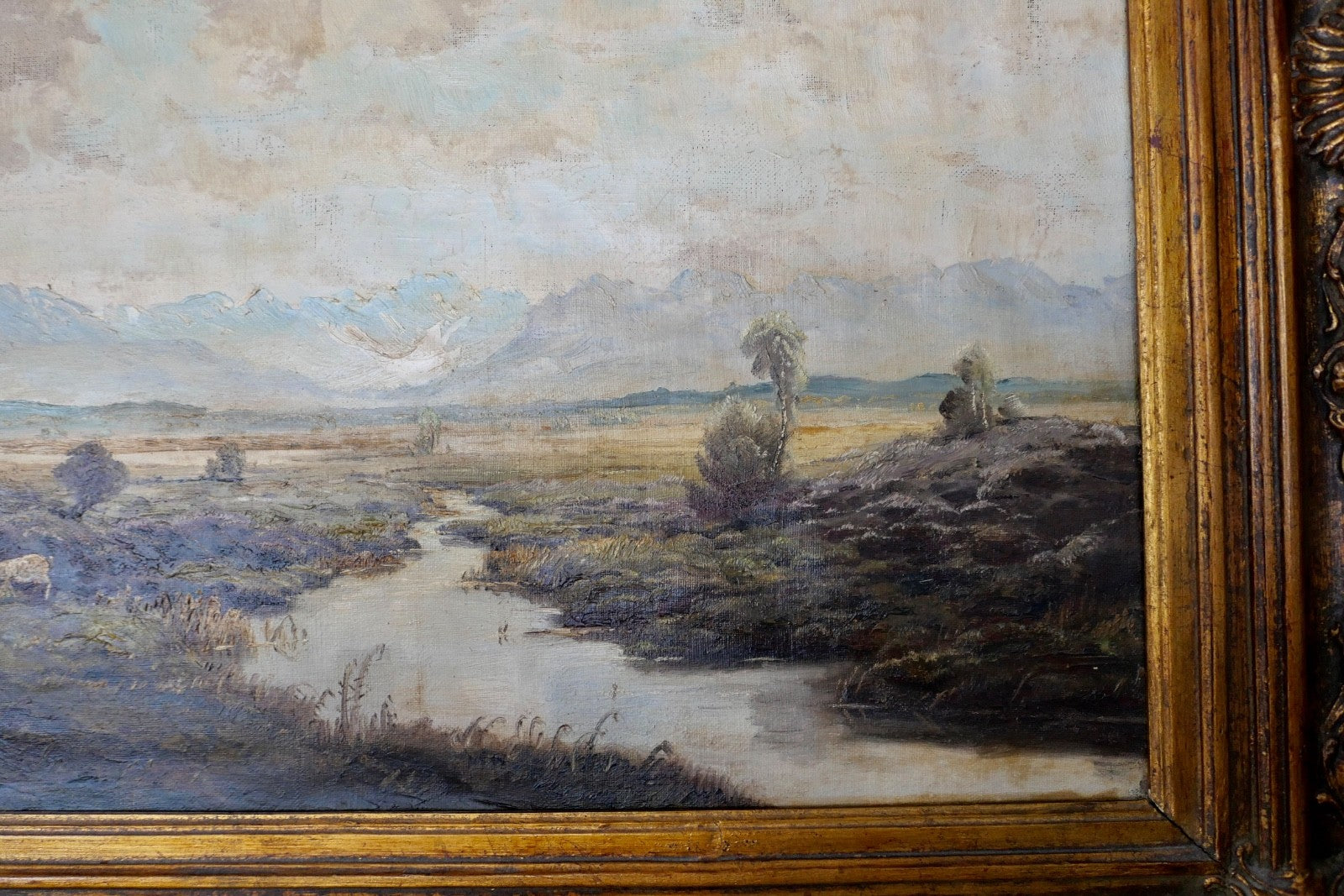 großes Ölgemälde auf Leinwand JOSEPH ROLF KNOBLOCH München 106x86 cm Landschaft