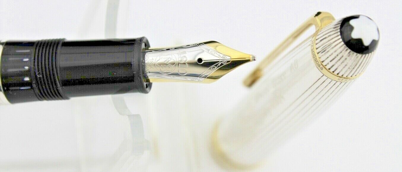 MONTBLANC Kolbenfüller Solitaire Le Grand MEISTERSTÜCK 1468 Silber GETRAG WHEEL - Antikhandel-Stuttgart