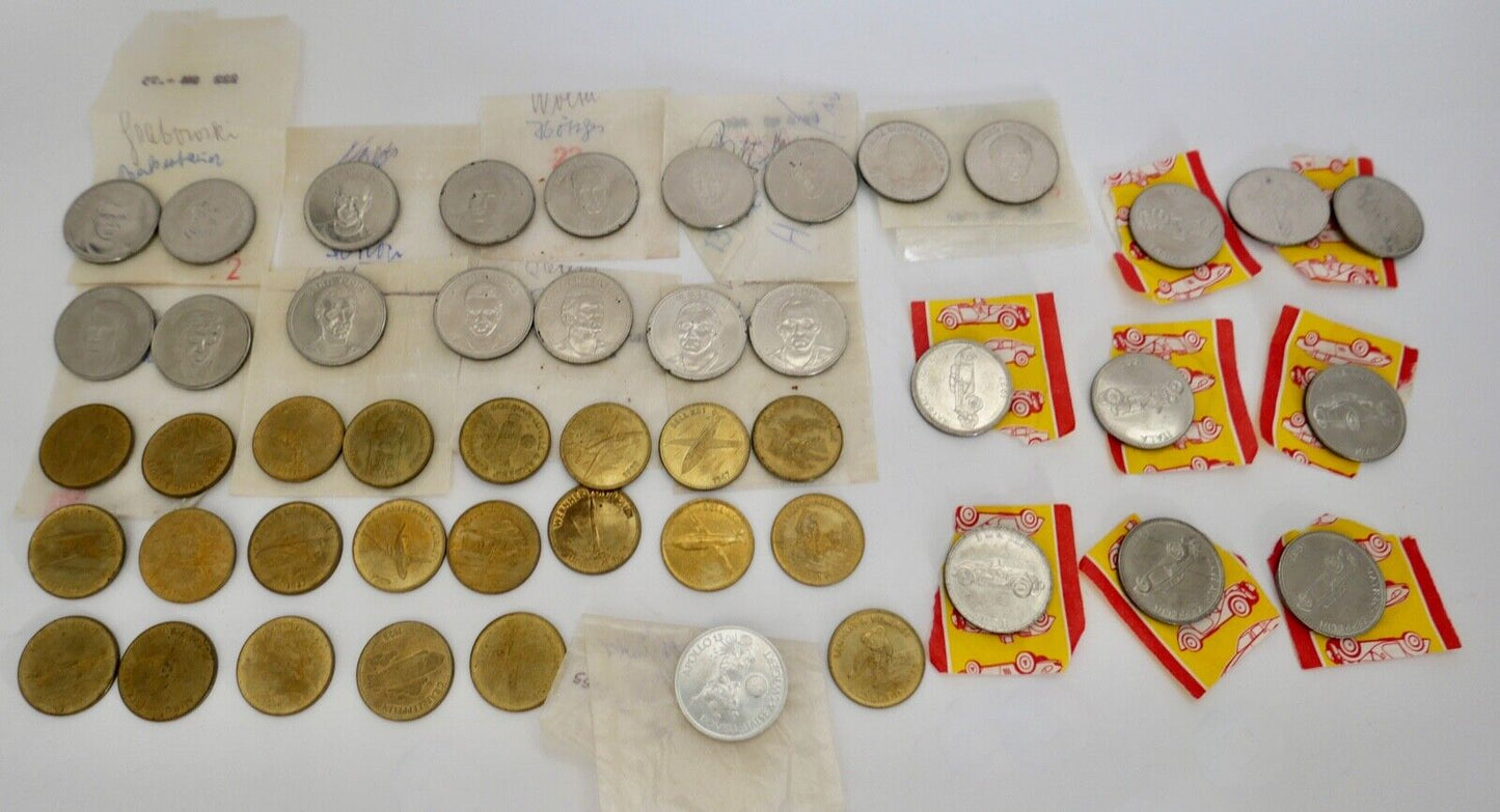 SHELL Mexico Sportwagen Eroberung des Himmels Konvolut LOT Münzen Medaillen OVP - Antikhandel-Stuttgart