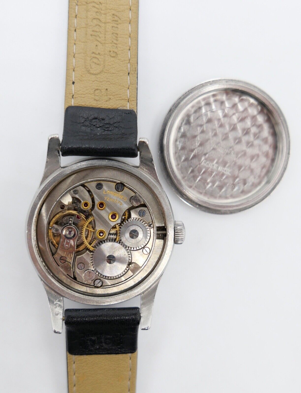 Alte LONGINES aus 1946 Herrenuhr Ø 33 mm Edelstahl - Antikhandel-Stuttgart