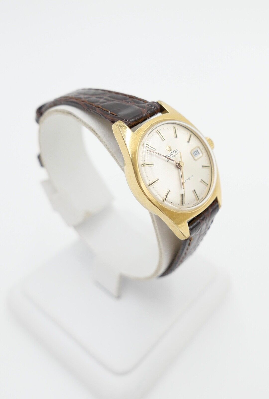 alte 60er Jahre OMEGA Geneve Damenuhr Cal. 681 Ref. 566.012 vergoldet neues Band - Antikhandel-Stuttgart