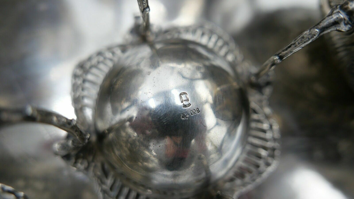 XL Jugendstil Kaffee Tee Service " Friedrich Reusswig Hanau " 800 Silber 6 KG - Antikhandel-Stuttgart